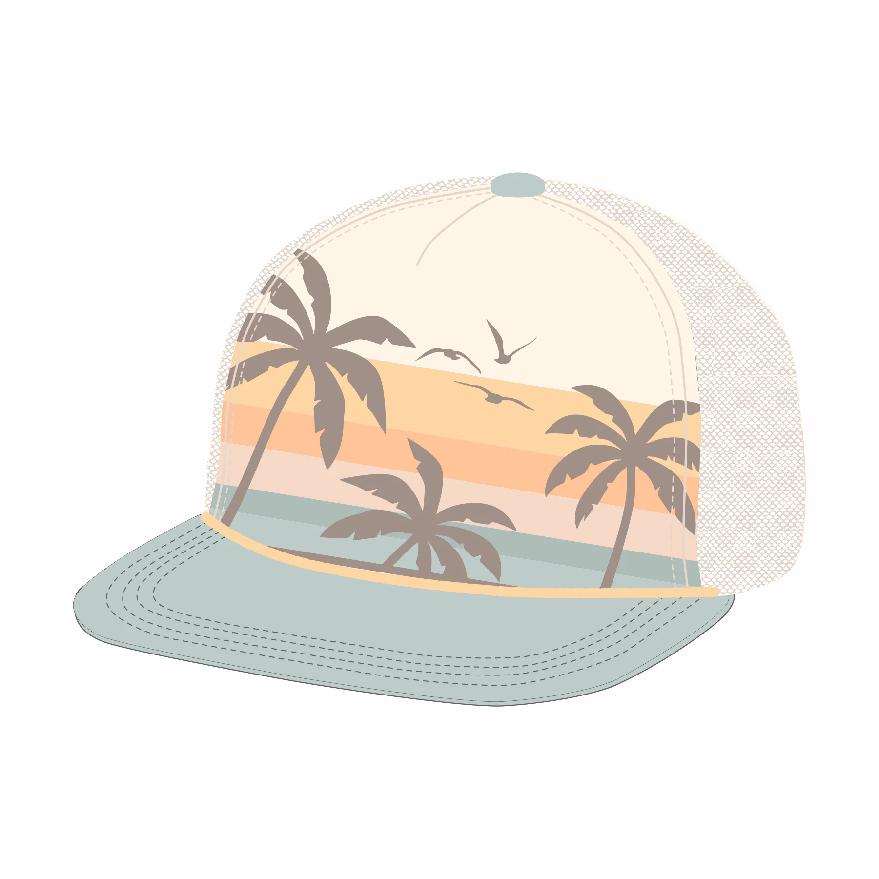 Tiny Whales Vacation Trucker Hat