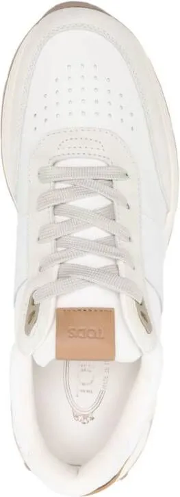 Tod's panelled leather sneakers White