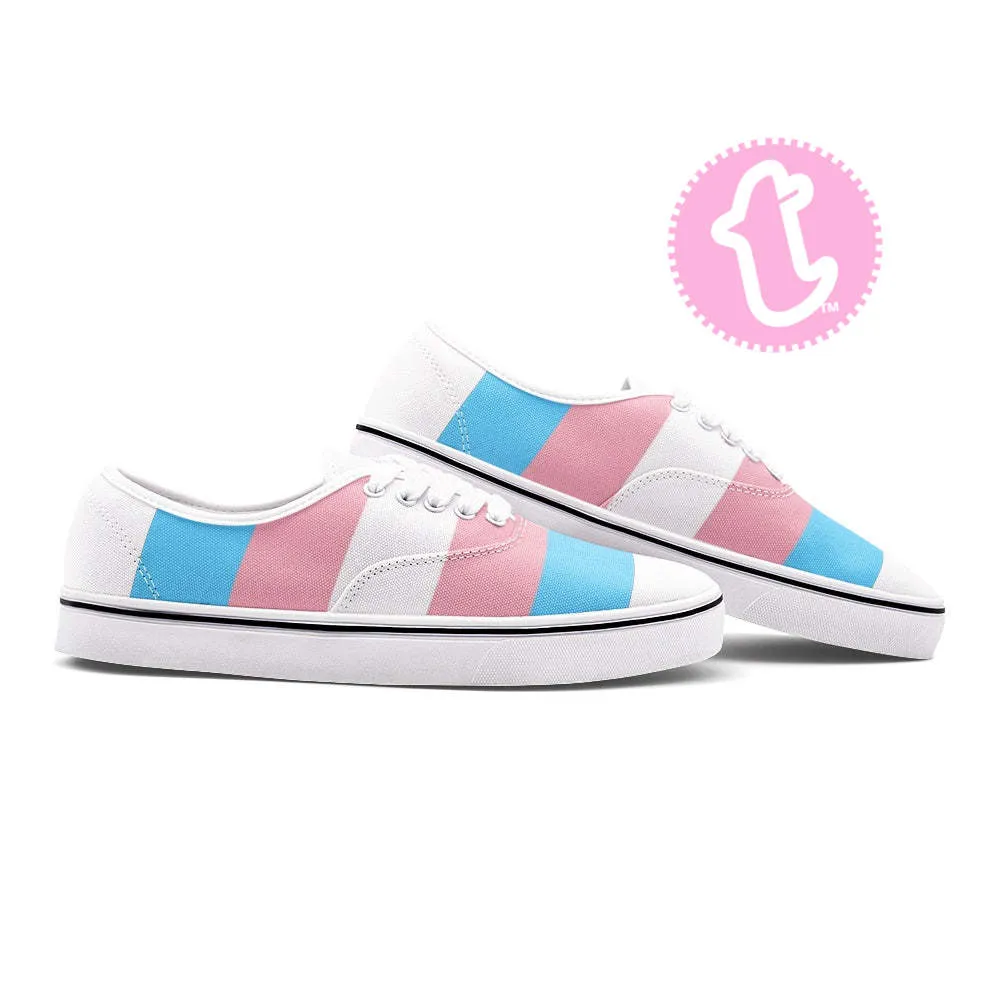 Trans Coloured Trans Pride Low-Top Canvas Sneakers