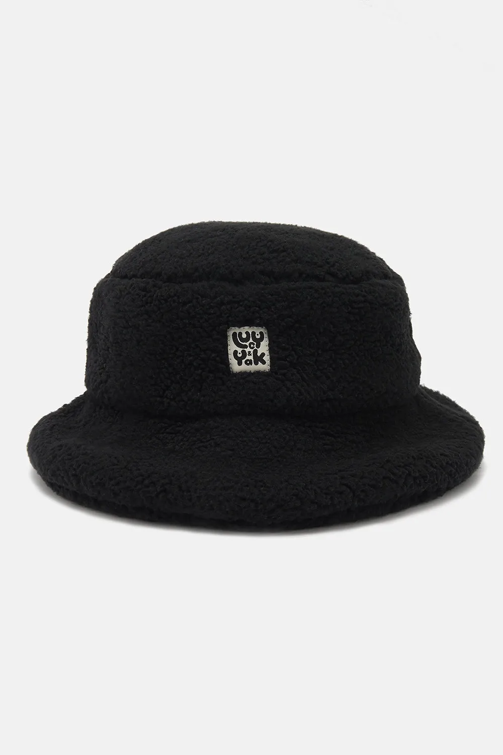 Travis - Borg Fleece Bucket Hat in Black