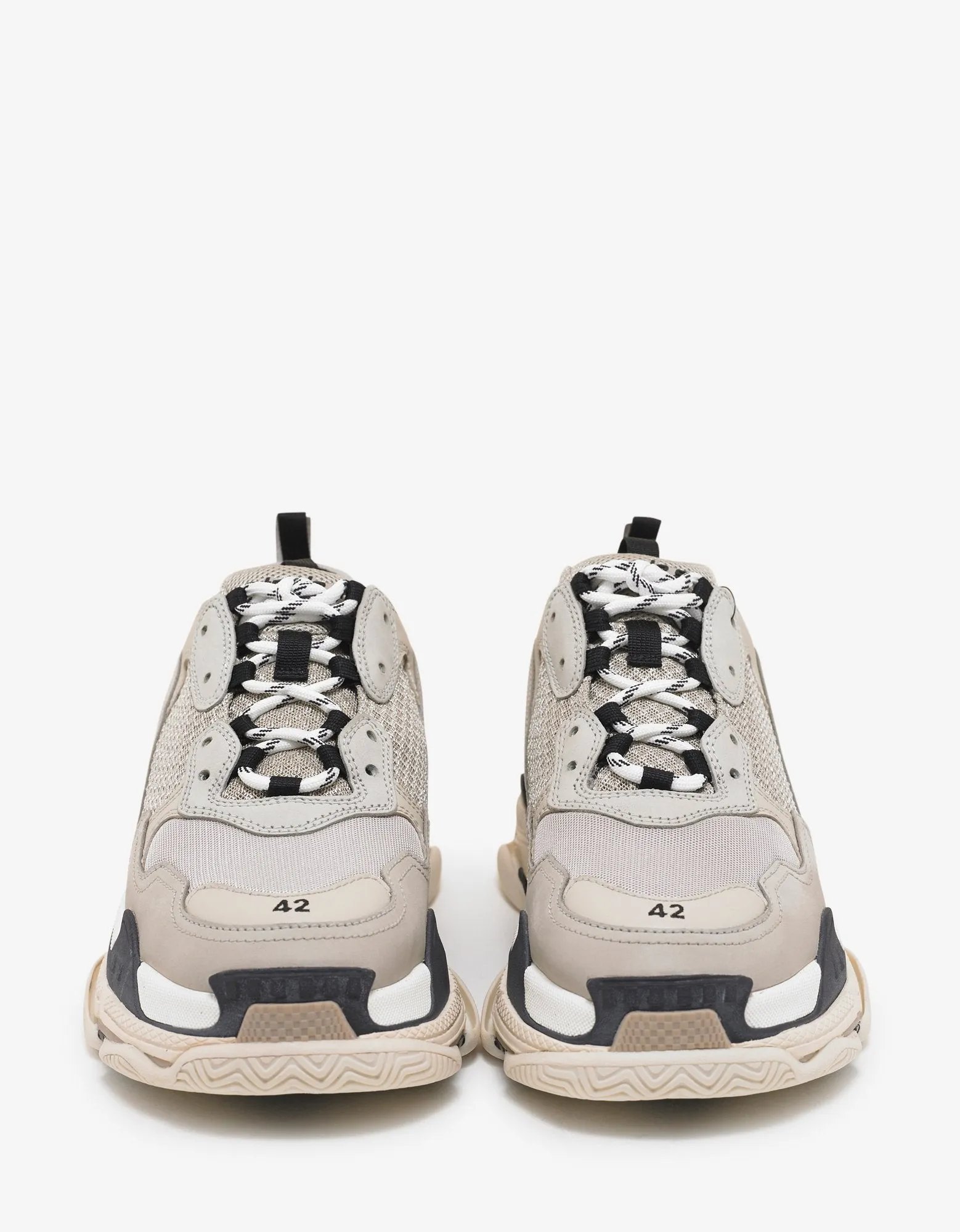 Triple S Beige & Black Trainers