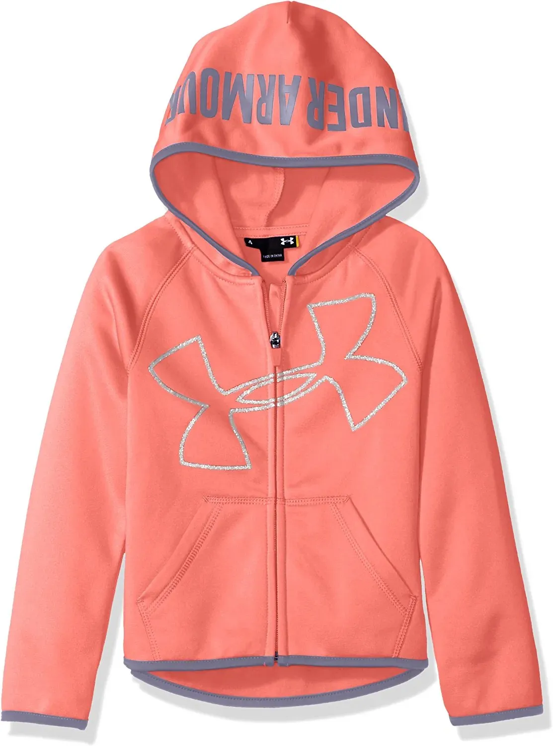 Under Armour Little Girls' UA Logo Zip Hoodie