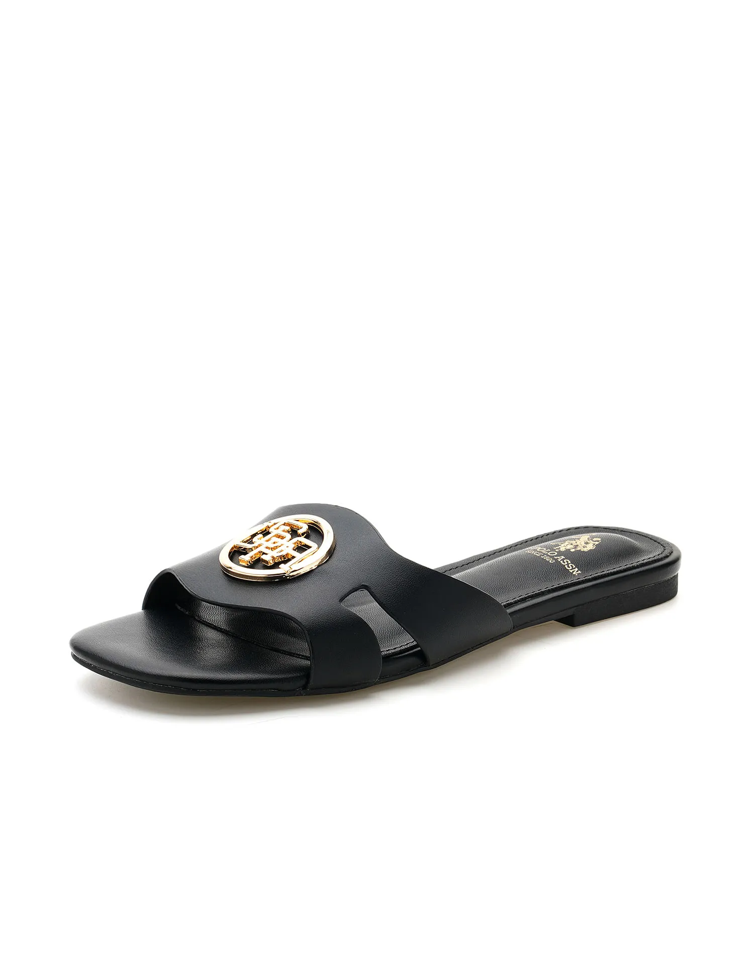 U.S. Polo Assn. Logo Accent Vamp Strap Perla Sandals