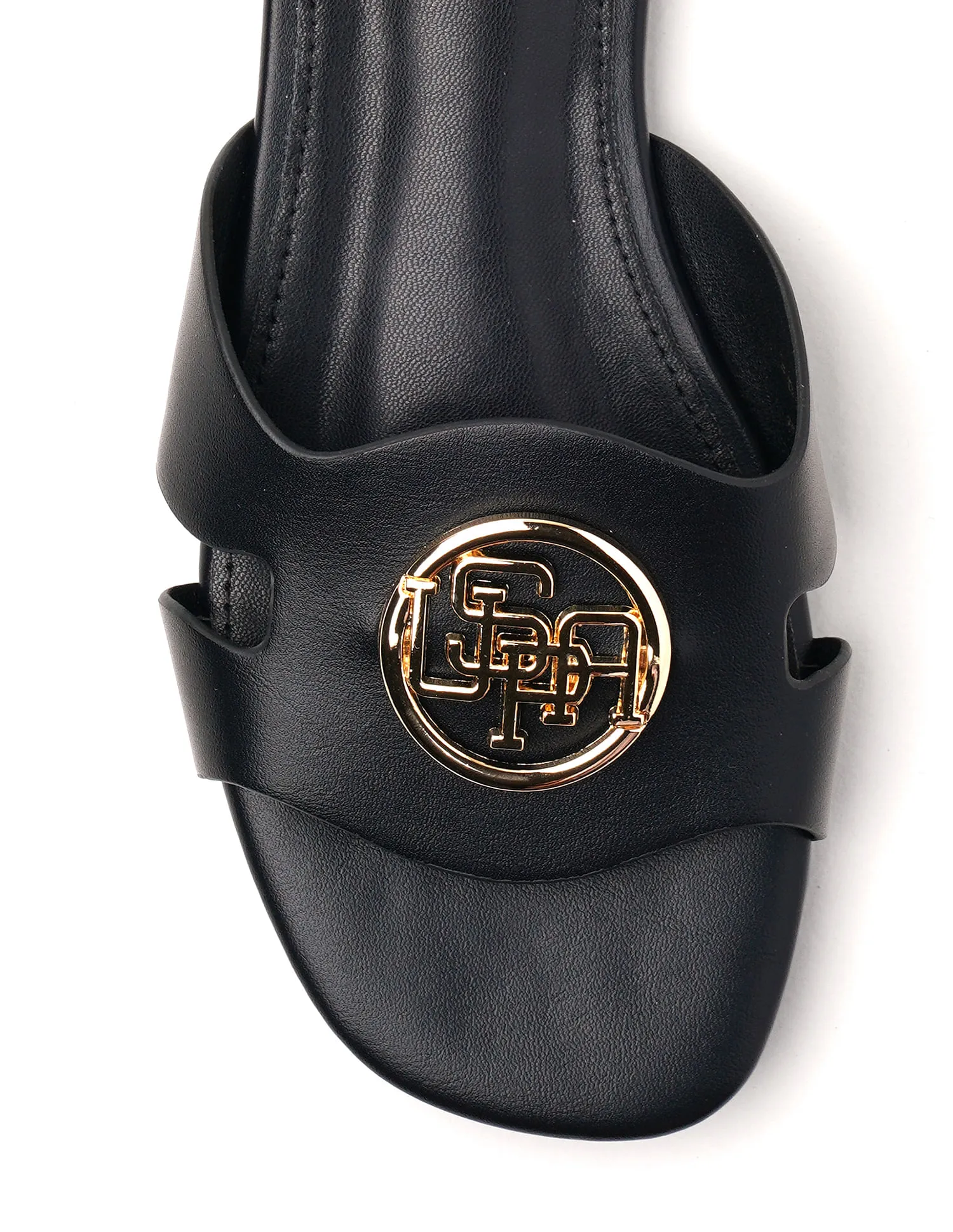 U.S. Polo Assn. Logo Accent Vamp Strap Perla Sandals