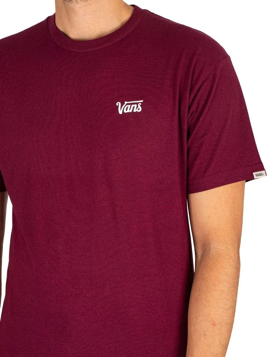 VANS Mini Script T-Shirt Burgundy