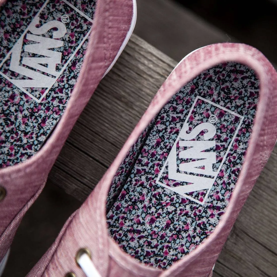 Vans Women Authentic Lo Pro - Floral (burgundy / white)