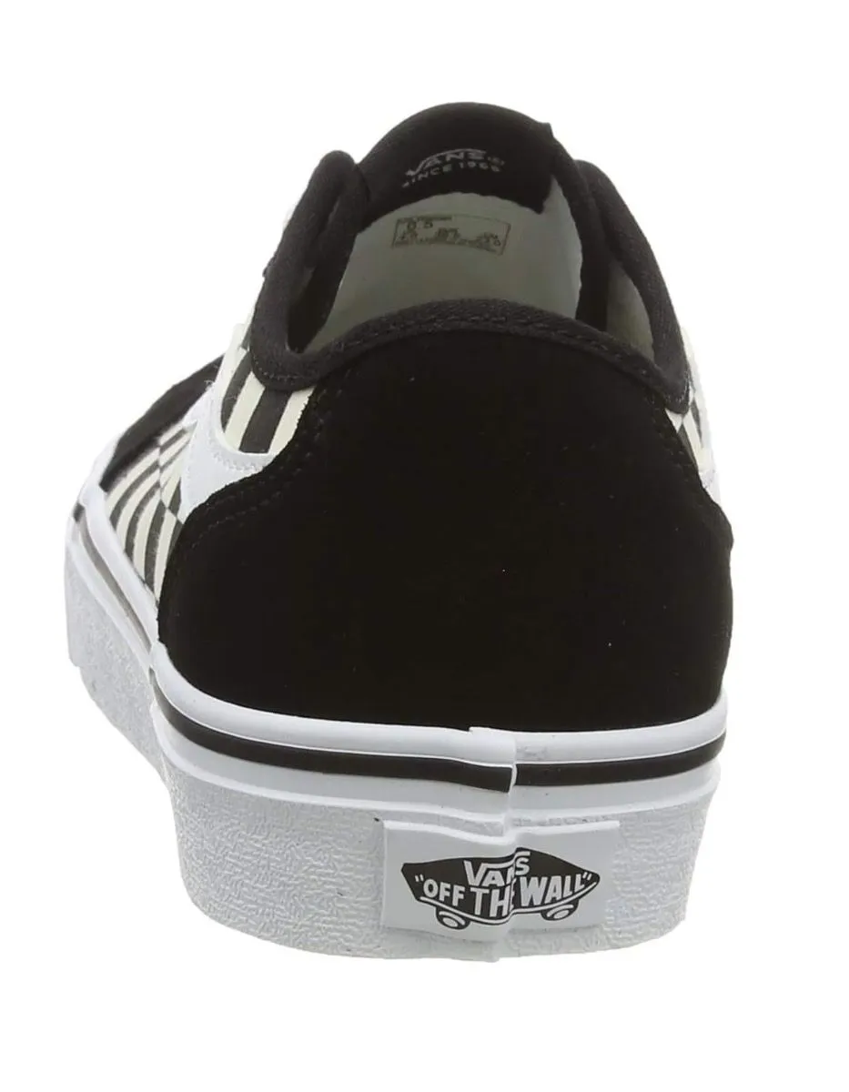 VANS Womens Filmore Decon Checkerboard Trainers Black/White