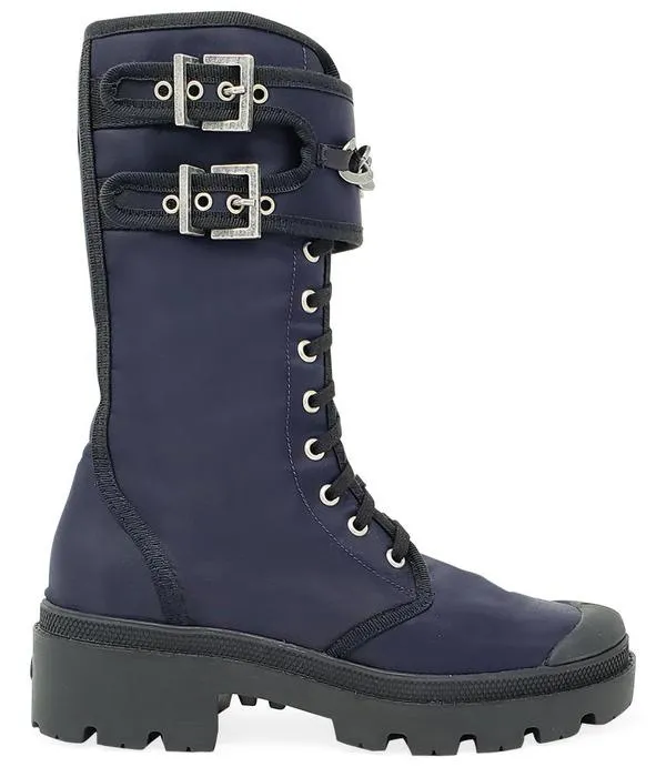 Vegan Chain Boot - Navy