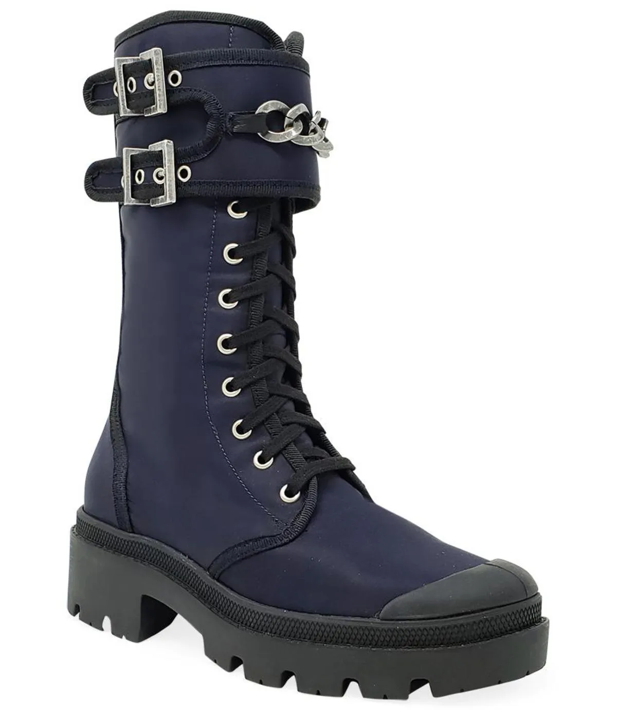 Vegan Chain Boot - Navy