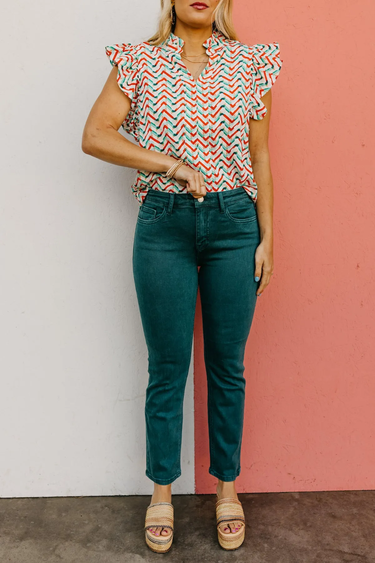 Vervet Denim | The Jeanne High Rise Crop Slim Straight Jeans