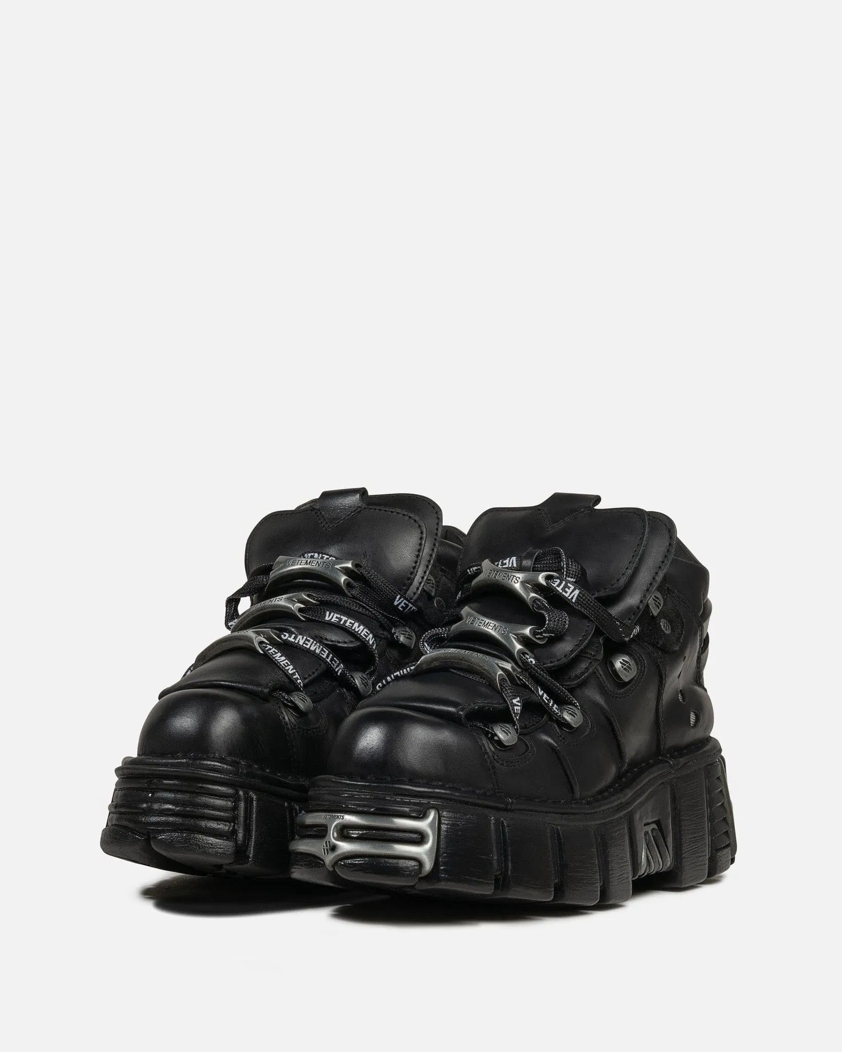 VETEMENTS New Rock Platform Sneakers in Black