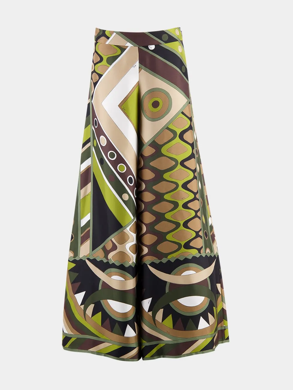 Vivara-Print Silk-Twill Trousers