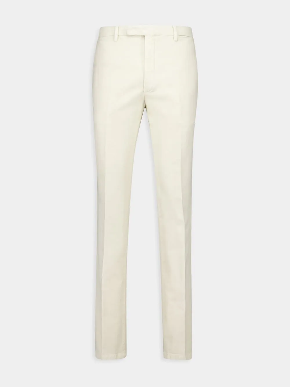 White Classic Fit Trousers