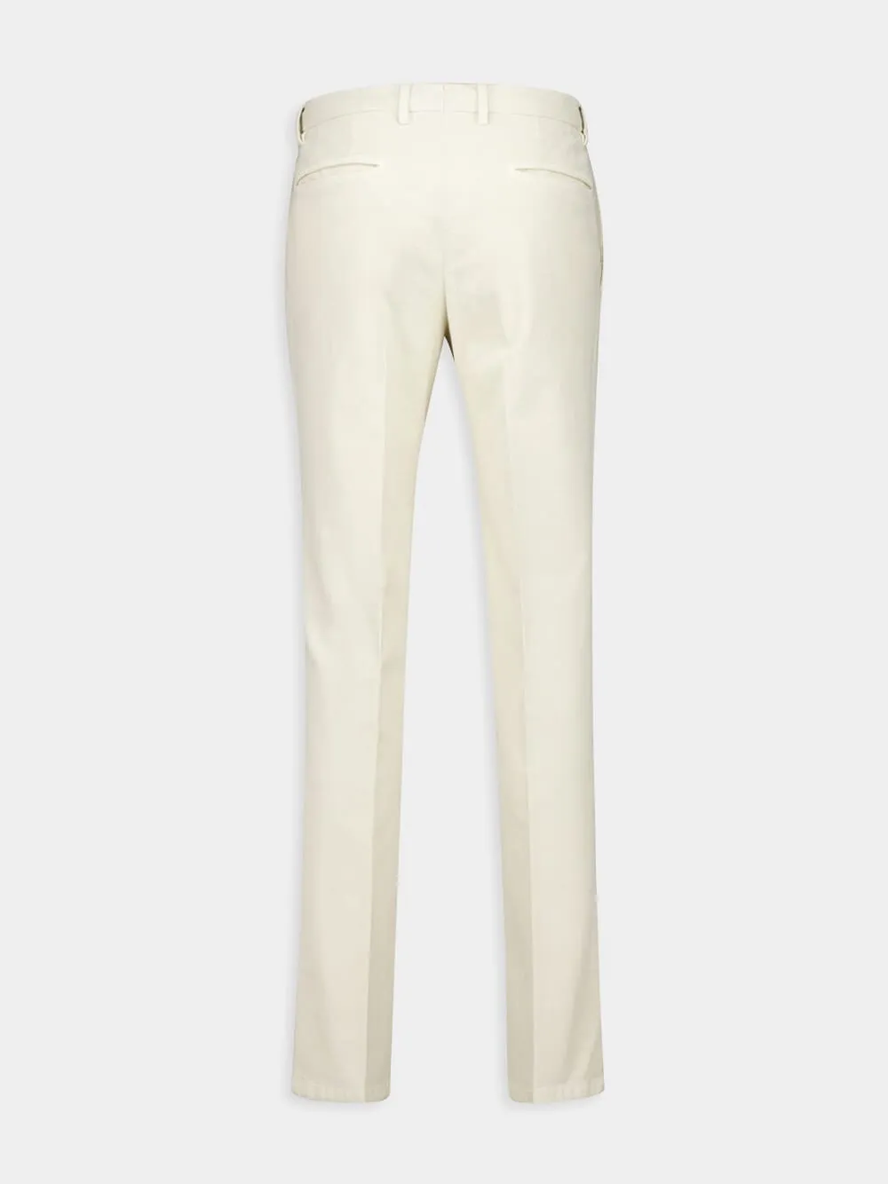 White Classic Fit Trousers