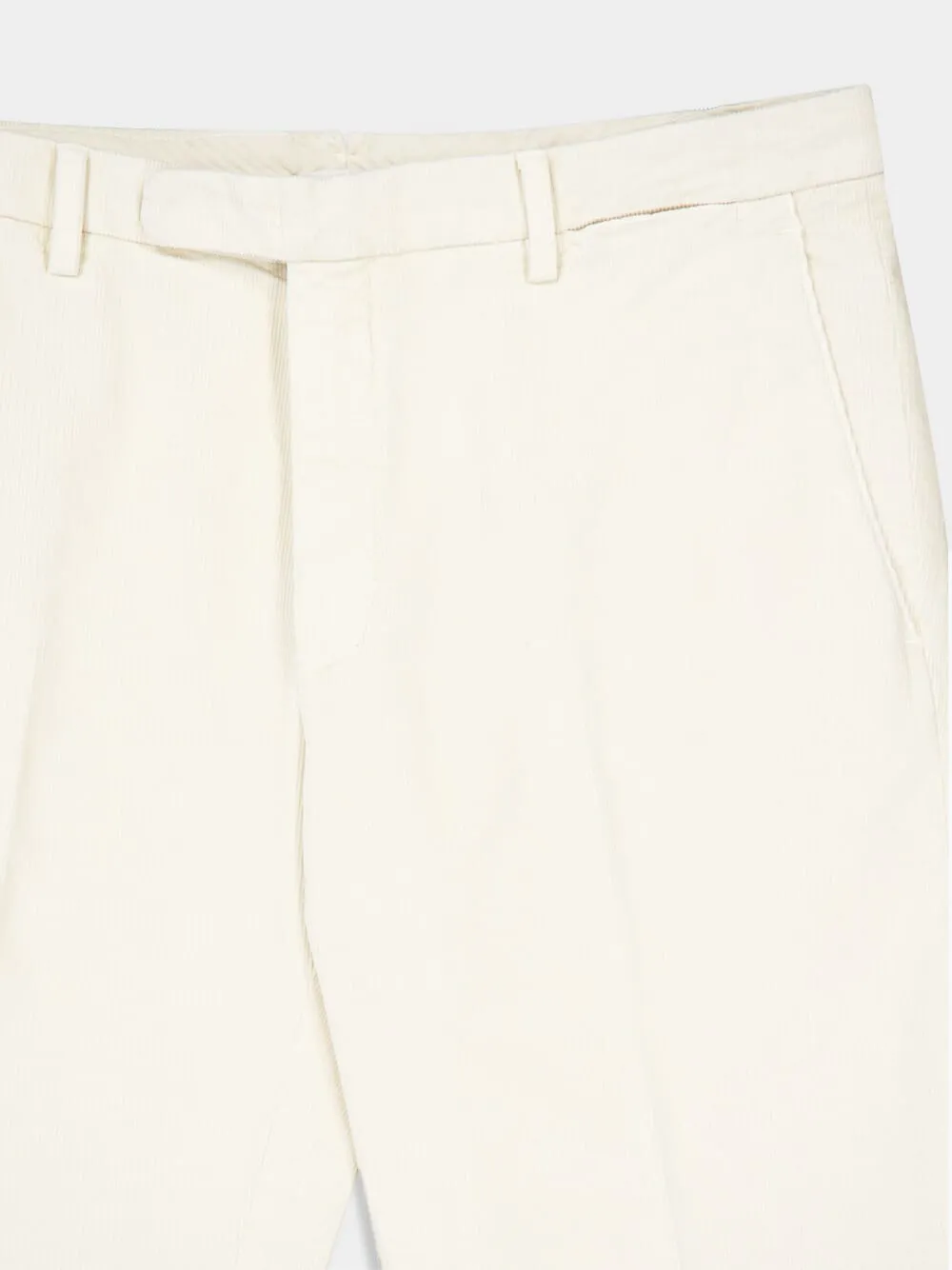 White Classic Fit Trousers