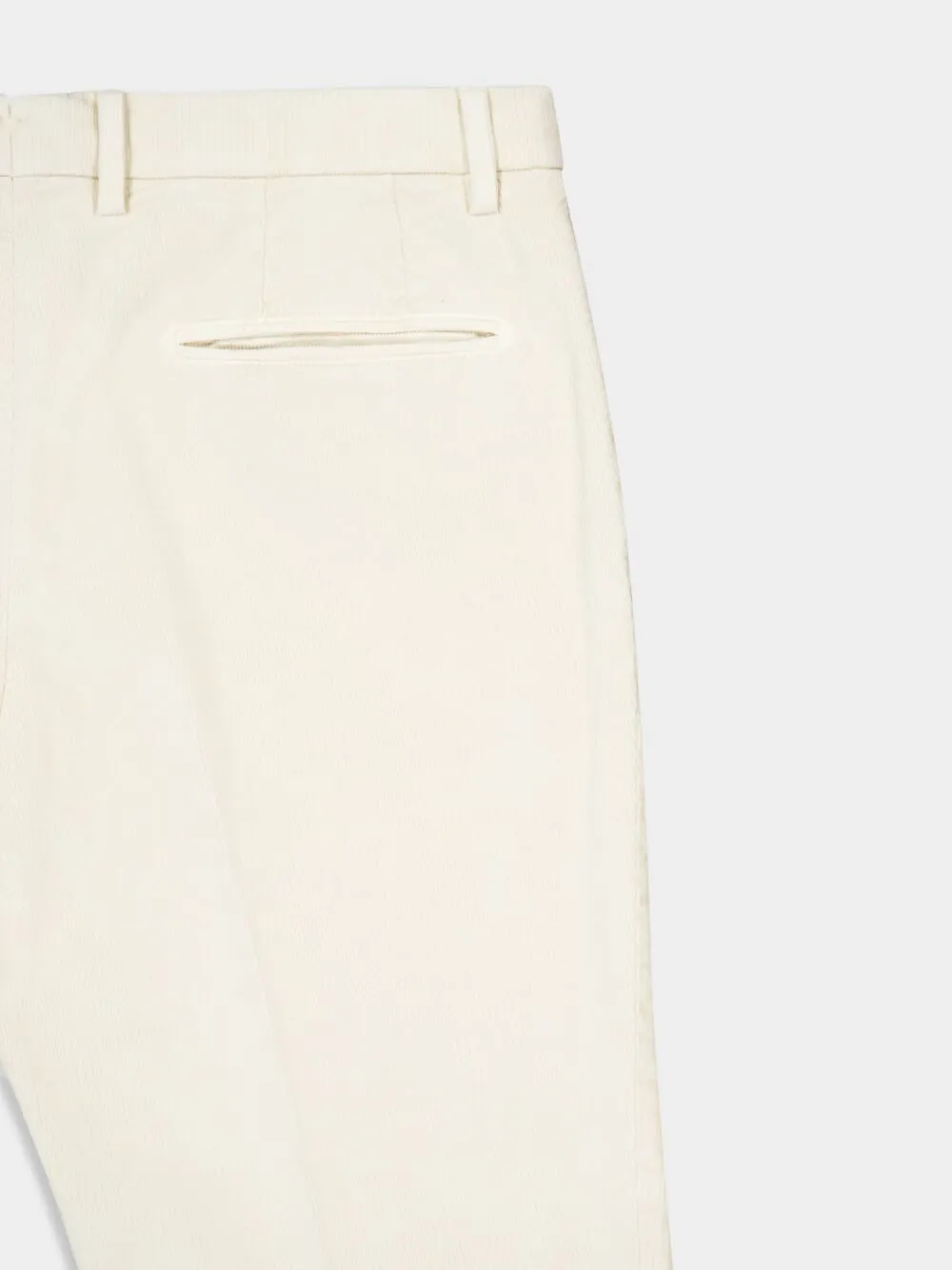 White Classic Fit Trousers