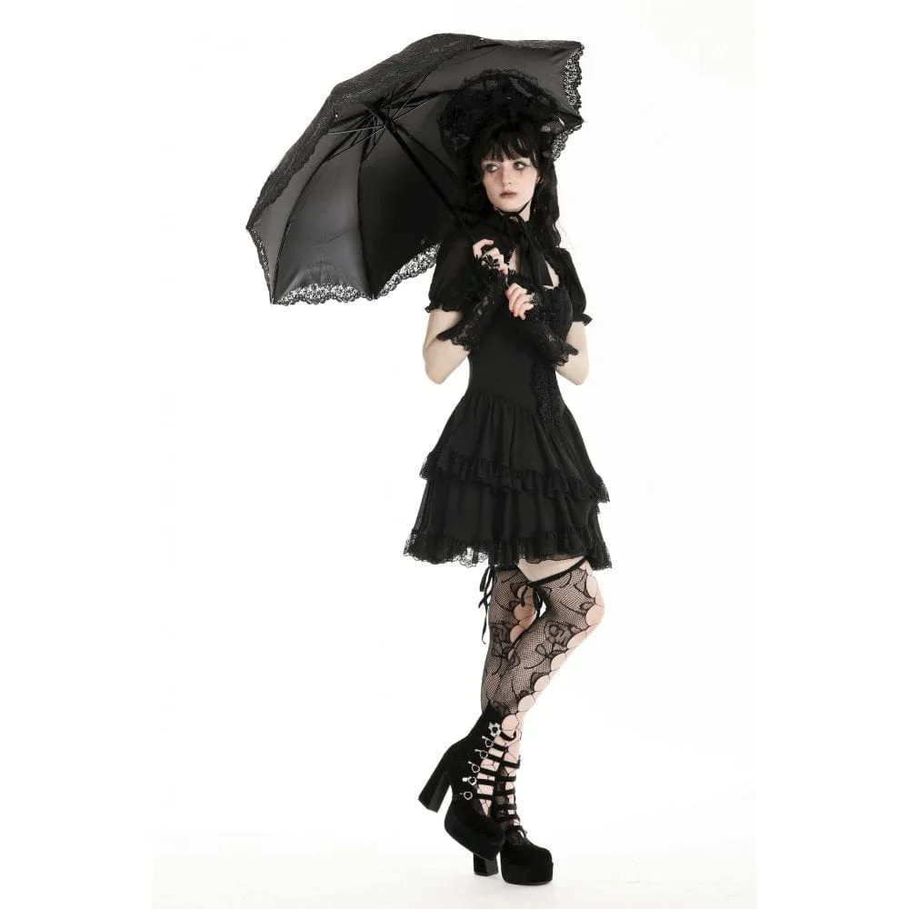 Women's Gothic Floral Embroidered Umbrella