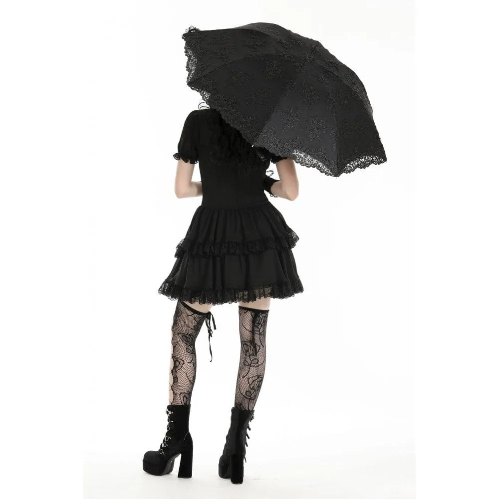 Women's Gothic Floral Embroidered Umbrella