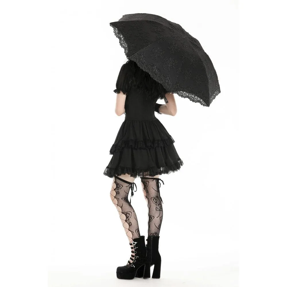 Women's Gothic Floral Embroidered Umbrella