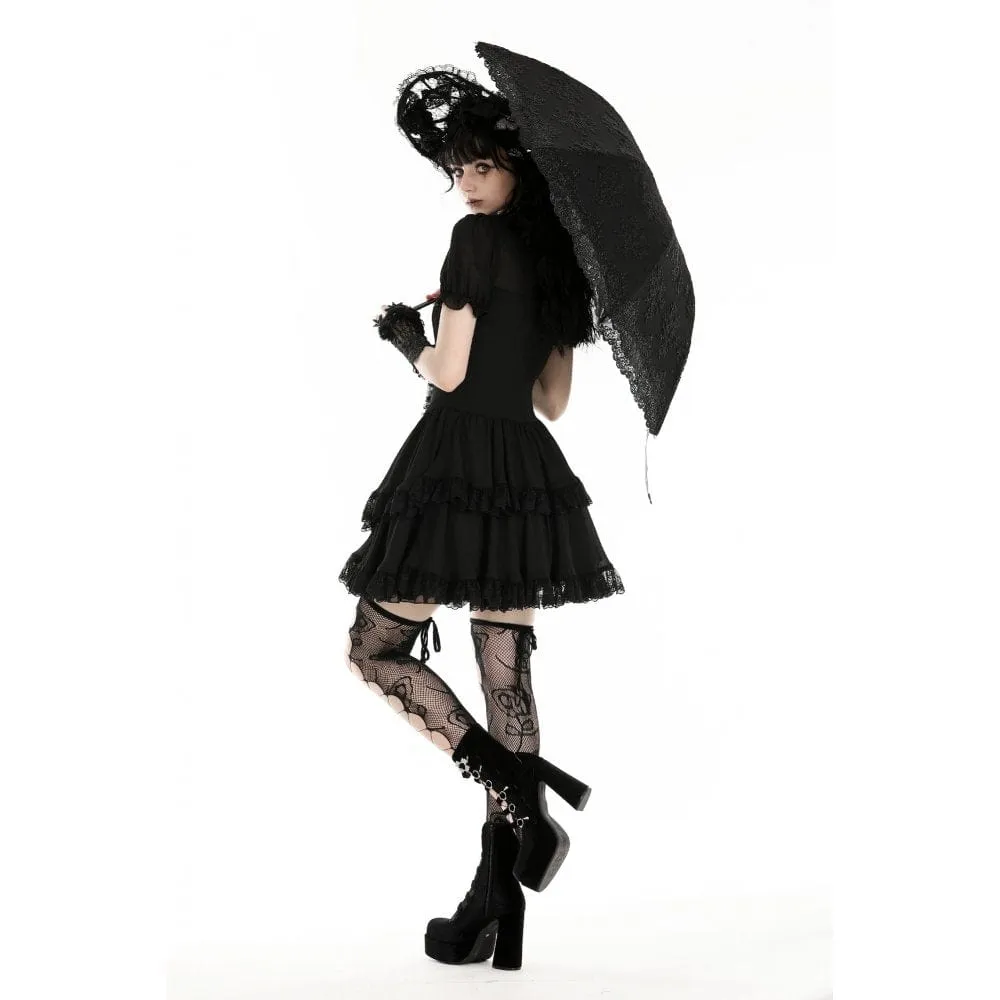 Women's Gothic Floral Embroidered Umbrella