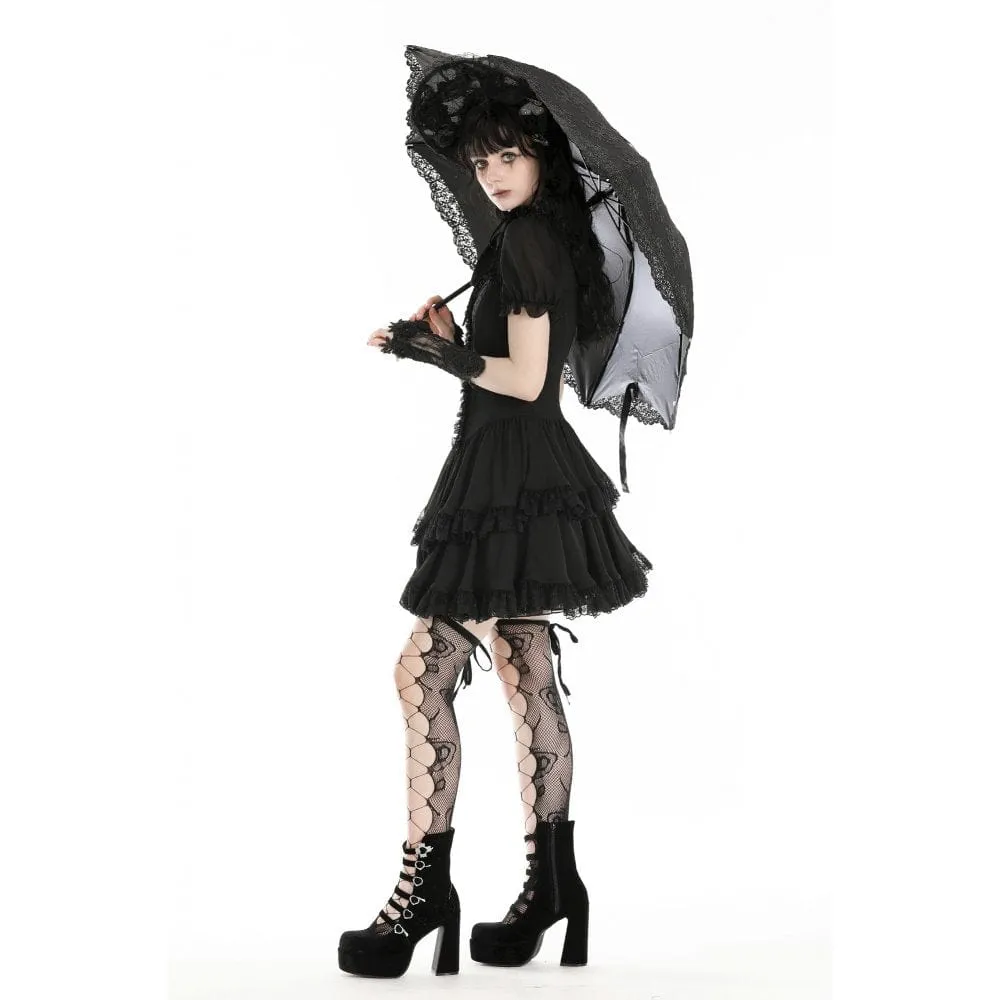 Women's Gothic Floral Embroidered Umbrella