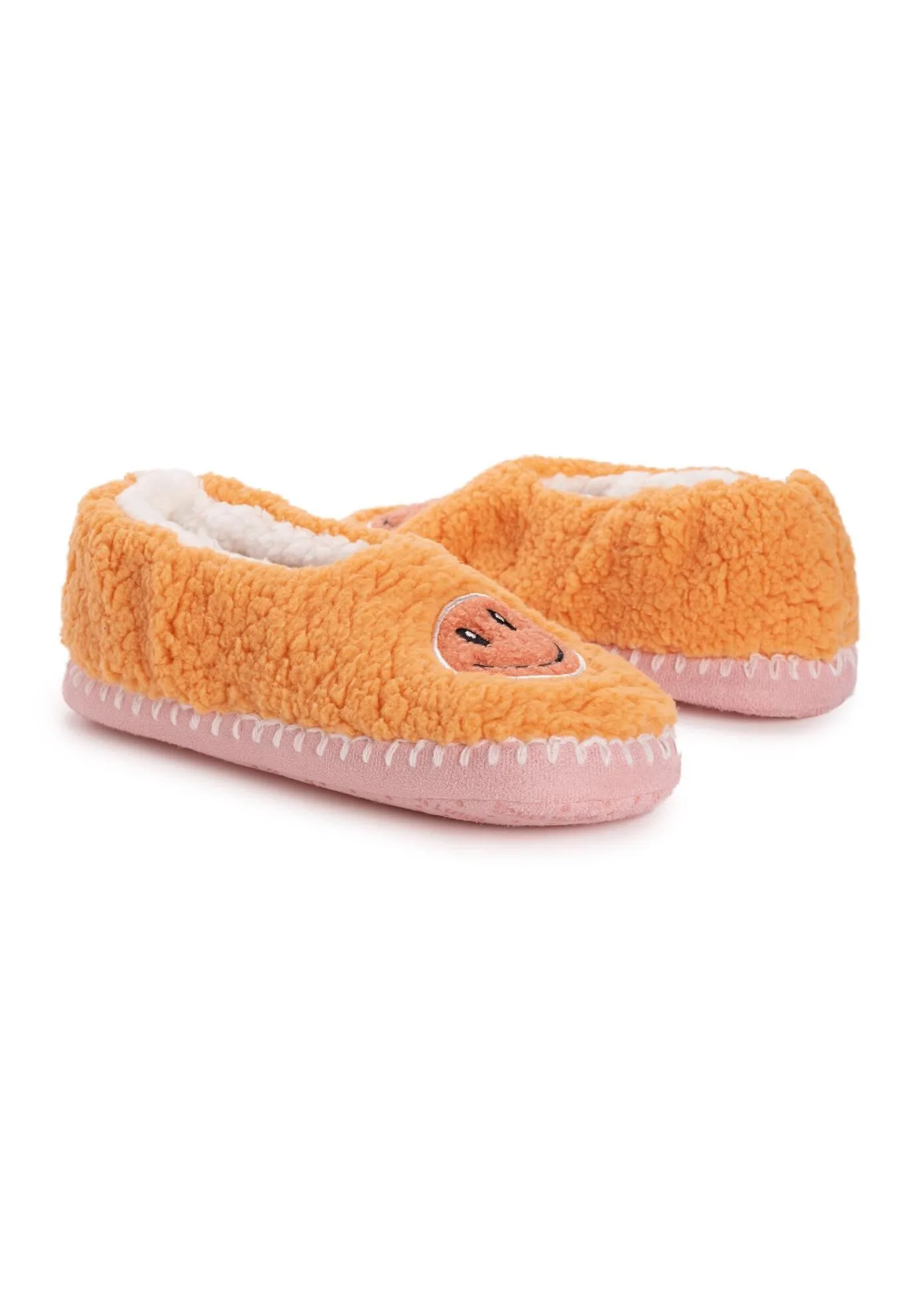 Women'S Sherpa Smiley Ballerina Slipper