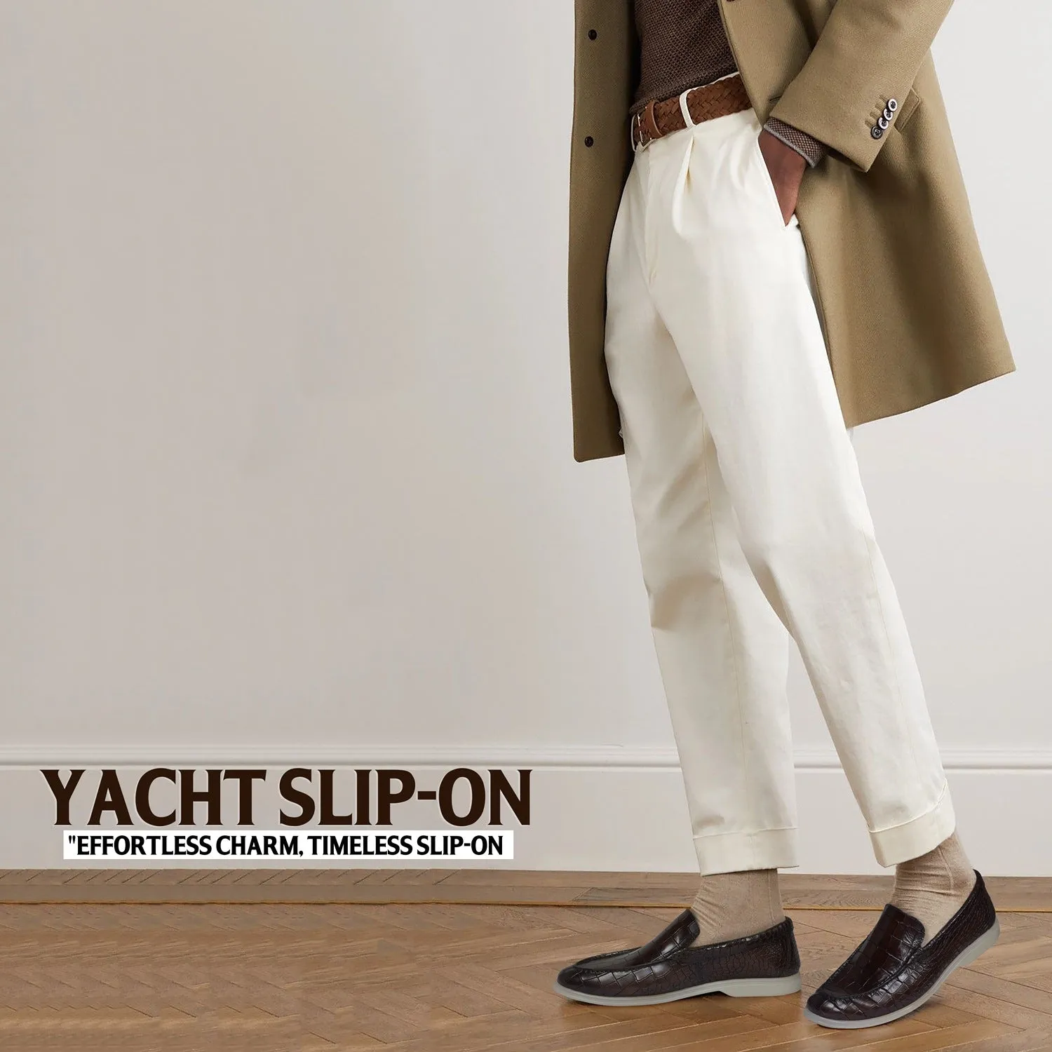 Yacht Slip-On Shoes in Rich Dark Brown Color