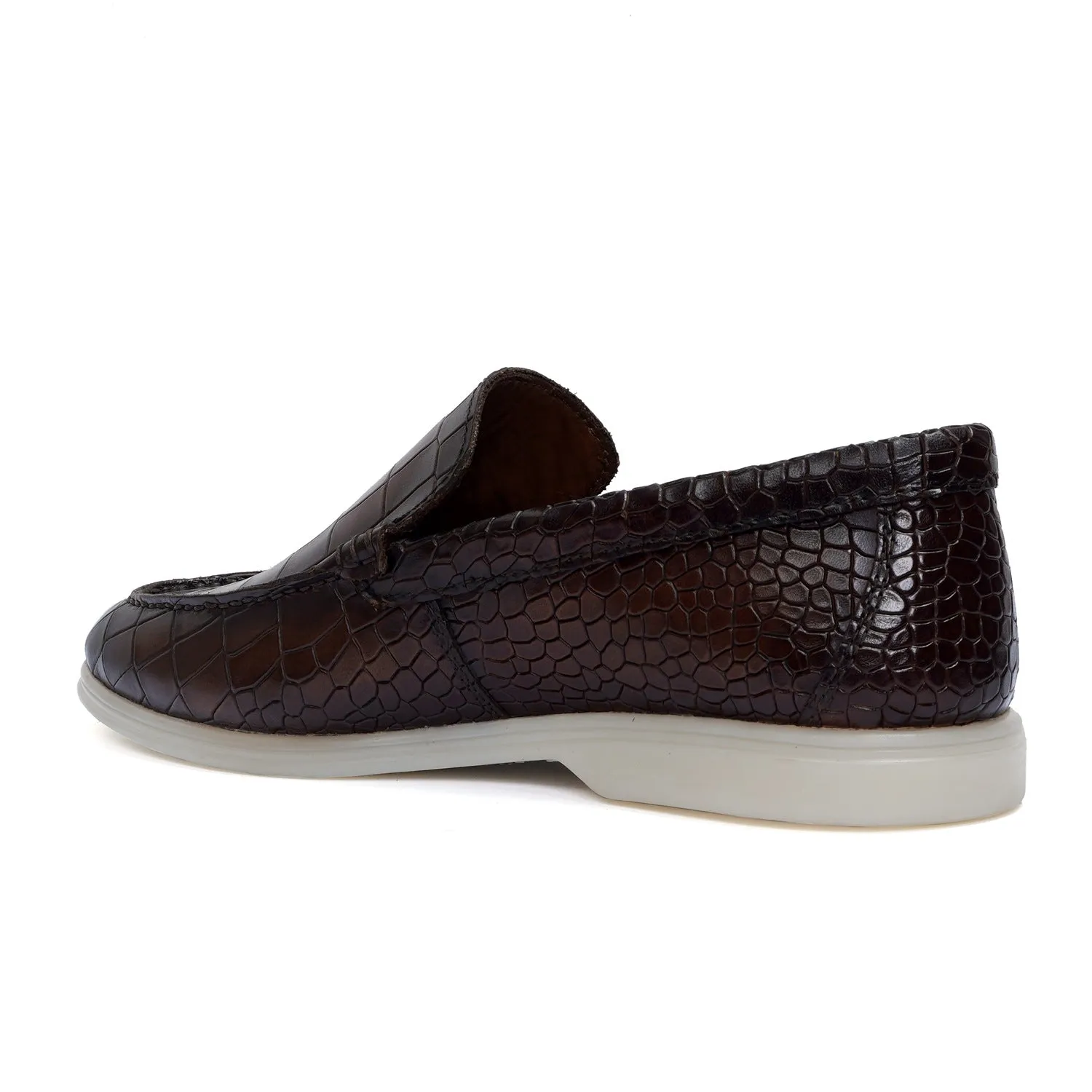 Yacht Slip-On Shoes in Rich Dark Brown Color